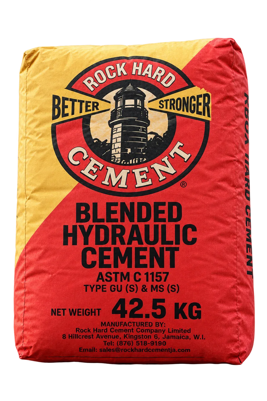A 42.5 kg bag of Rock Hard blended hydraulic cement