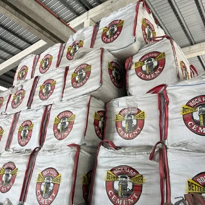 Bulk bags of Rock Hard Cement ready for dispatch
